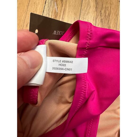 NWT J. Crew High Rise Full Coverage Pink Fuchsia Bikini Bottom Women's XXS BM426 - Picture 5 of 7